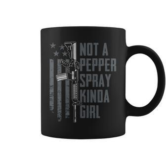 Not A Pepper Spray Kinda Girl Gun Owner On Back Coffee Mug - Monsterry CA