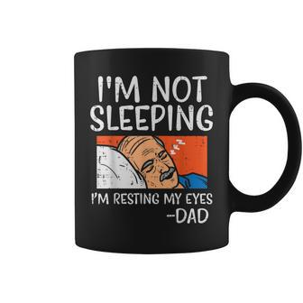 Not Sleeping Im Resting My Eyes Dad Joke Fathers Day Coffee Mug - Monsterry