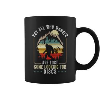 Not All Who Wander Are Lost Disc Golf Bigfoot Sasquatch Coffee Mug - Monsterry CA