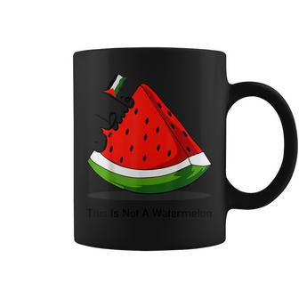 This Is Not A Watermelon Palestine Flag Arabic & English Coffee Mug - Seseable