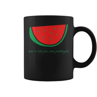 This Is Not A Watermelon Palestinian Territory Flag French Coffee Mug - Monsterry AU