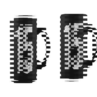 Number 15 Fifn Distressed Vintage Sport Team Player's Coffee Mug - Thegiftio