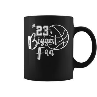 Number 23'S Biggest Fan Basketball Player Mom Dad Coffee Mug - Monsterry UK