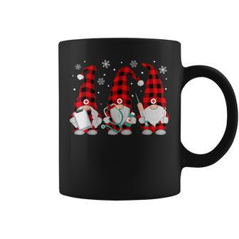 Nurse Christmas Gnome Cute Xmas Red Plaid Nurses Women Coffee Mug - Seseable