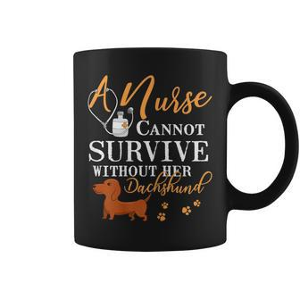 Nurse Dachshund Mom Quote Dogs Lover Coffee Mug | Crazezy UK
