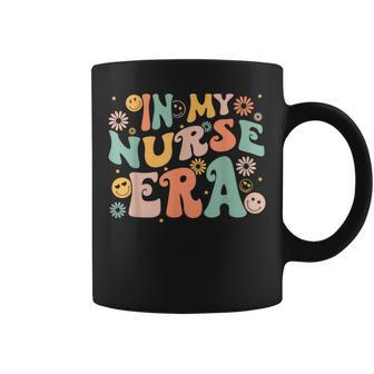 In My Nurse Era Retro Groovy Vintage Nurse Saying Quote Coffee Mug - Seseable