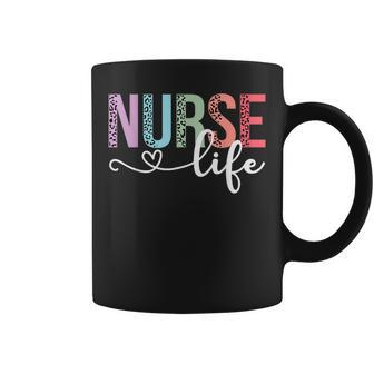 Nurse Life Rn Lpn Cna Leopard Nurse Week Healthcare Coffee Mug - Thegiftio UK