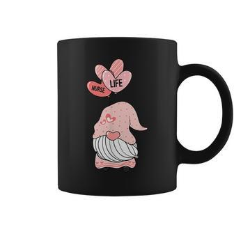 Nurse Life Valentines Day Cute Gnome V-Day Nursing Rn Lpn Coffee Mug - Thegiftio UK
