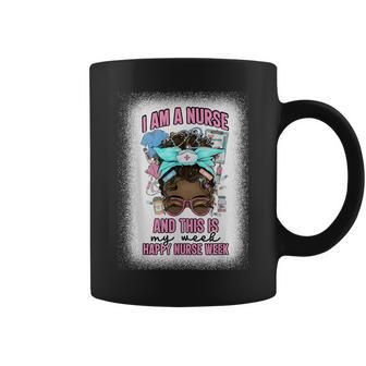 I Am A Nurse And This Is My Week Messy Bun Nurse Week 2024 Coffee Mug | Mazezy DE