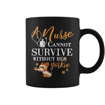 Nurse Yorkie Mom Quote Dogs Lover Coffee Mug | Crazezy