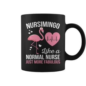 Nursimingo Pink Flamingo Nurse Coffee Mug | Mazezy