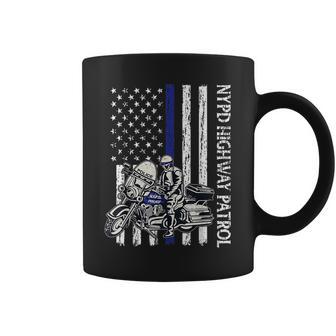 Nypd Highway Patrol Police Officer Law Enforcement Us Flag Coffee Mug - Monsterry CA