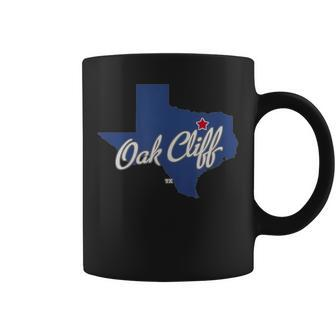 Oak Cliff Texas Tx Map Coffee Mug - Monsterry