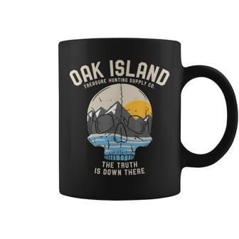 Oak Island Vintage Skull Templar Treasure Hunting Coffee Mug - Monsterry