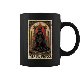 Occult Goth The Empress Tarot Card Black Cat Witchy Vintage Coffee Mug - Monsterry CA