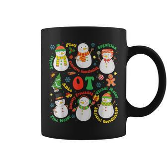 Occupational Therapy Ot Ota Merry Christmas Cute Snowman Coffee Mug - Seseable