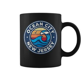 Ocean City New Jersey Nj Vintage Nautical Waves Coffee Mug - Monsterry