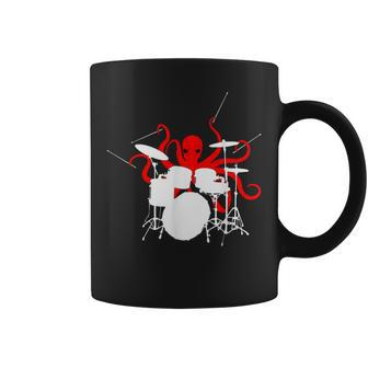Octopus Playing Drums Drummer Musician-Octopus Lover Coffee Mug - Monsterry AU