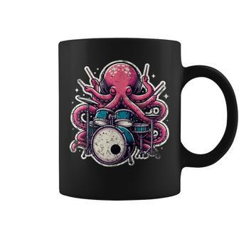 Octopus Playing Drums Drummer Musician Drumming Band Coffee Mug - Monsterry CA