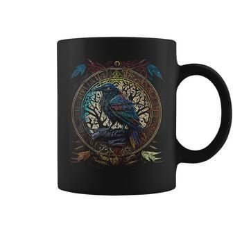 Odin's Raven Northman Valhalla Norse Mythology Coffee Mug - Monsterry
