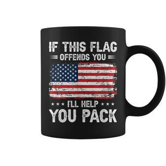 If This Offends You I'll Help You Pack Usa American Flag Coffee Mug - Monsterry