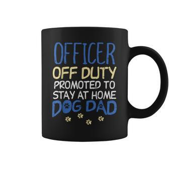 Officer Off Duty Dog Dad Cop Police Retirement Coffee Mug - Monsterry DE