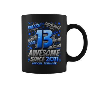 Official Nager 13Th Birthday Comic Style 13 Year Old Boy Coffee Mug - Monsterry