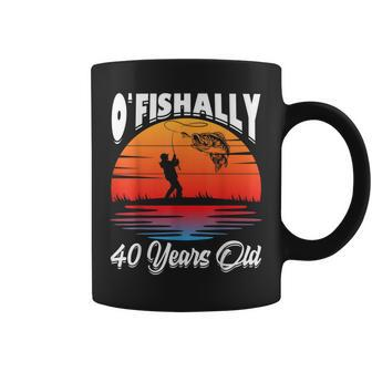 Ofishally 40 Years Old Fisherman 40Th Birthday Party Fishing Coffee Mug - Thegiftio UK
