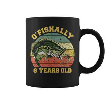 O'fishally 6 Years Old Fishing Birthday Theme Party 6Th Coffee Mug - Monsterry