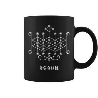 Ogun Veve Voodoo Warrior Loa Orisha Vodun Coffee Mug - Monsterry AU