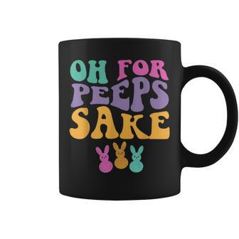 Oh For Bunnies Sake Cute Leopard Bunny Happy Easter Day 2024 Coffee Mug - Seseable