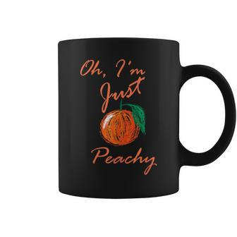Oh I'm Just Peachey Healthy Organic Fresh Fruits Food Peach Coffee Mug - Monsterry UK