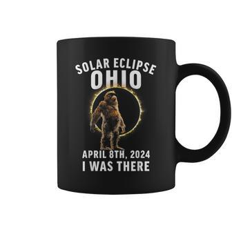 Ohio Eclipse 2024 Bigfoot Sasquatch April 8 2024 Ohio Coffee Mug - Seseable