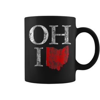 Ohio Home Shape State Vintage Grunge Coffee Mug - Monsterry DE