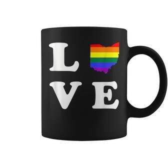 Ohio State Map Love Lgbt Gay Rights Pride Ally Coffee Mug - Monsterry CA