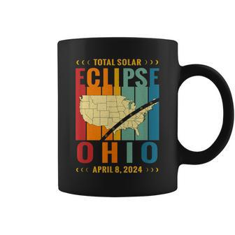Ohio Vintage Path Of Totality Solar Eclipse April 8 2024 Coffee Mug - Seseable
