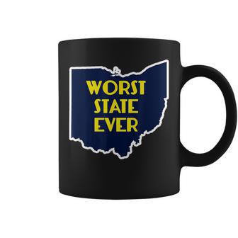 Ohio Worst State Ever Buckeye Hater Coffee Mug - Monsterry UK