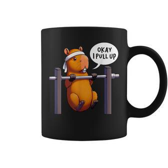 Ok I Pull Up Capybara Capybara Gym Lover Fitness Meme Coffee Mug - Thegiftio UK