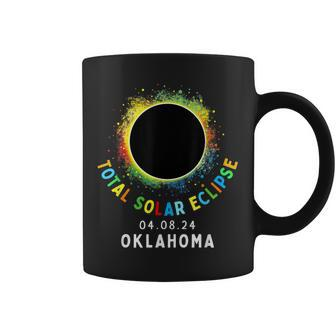 Oklahoma Total Solar Eclipse Totality April 8 2024 Tie Dye Coffee Mug | Mazezy
