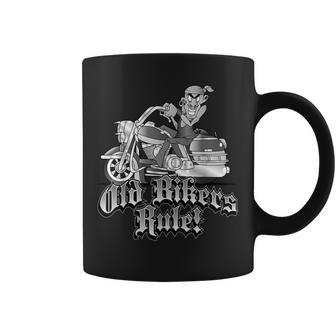 Old Bikers Rule Bikers For Or Women Coffee Mug - Monsterry DE