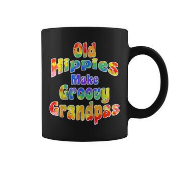 Old Hippies Make Groovy Grandpas Cool Hippy Grandparent Coffee Mug - Monsterry