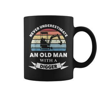 Old Man With A Digger Dad Coffee Mug - Thegiftio UK