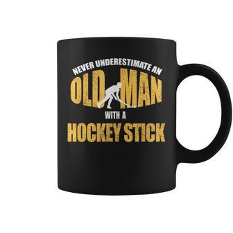 Old Man With Hockey Stick Field Hockey Player Sports Coffee Mug - Thegiftio UK