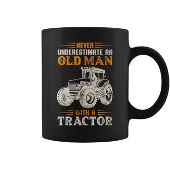 An Old Man With A Tractor Farmer Dad Grandpa Fathers Day Coffee Mug - Monsterry AU