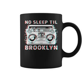 Old School Portable Stereo Retro Music No Sleep Til Brooklyn Coffee Mug | Mazezy