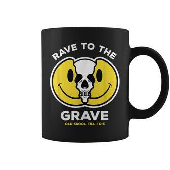 Old Skool Raver Rave To The Grave Raving Face Coffee Mug - Thegiftio UK