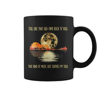 Still Like That Old Time Rock N Roll Guitar Moon Tree Hippie Coffee Mug - Monsterry
