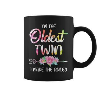 Oldest Twin Sibling Birthday Twins Matching Coffee Mug - Monsterry AU