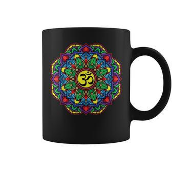 Om Symbol Aum Ohm Hindu Mandala Yoga Meditation Coffee Mug - Monsterry DE
