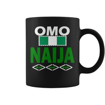 Omo Naija With Nigeria Flag In Heart- 9Ja- Nigerian Coffee Mug - Monsterry